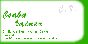 csaba vainer business card